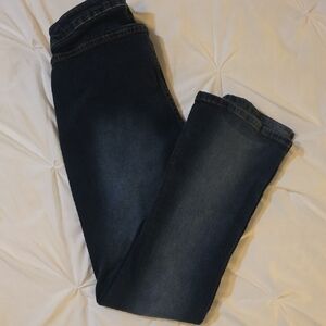 La Femme Dark Blue Straight Leg Jeans